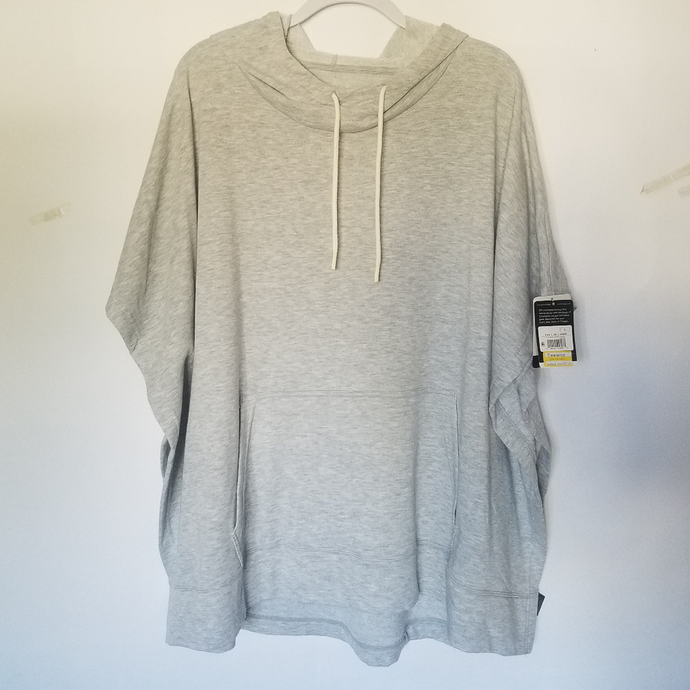 C9 hooded sweater poncho XL gray heather